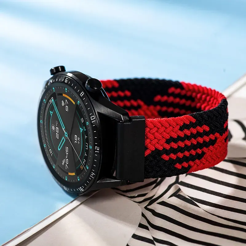 Bracelet tressé solo pour Samsung Galaxy Watch 44mm 20 à 22mm