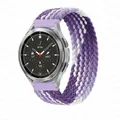 Bracelet tressé solo pour Samsung Galaxy Watch 44mm 20 à 22mm – Couleur du bracelet Grape purple