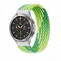 Bracelet tressé solo pour Samsung Galaxy Watch 44mm 20 à 22mm – Couleur du bracelet Lime