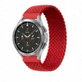 Bracelet tressé solo pour Samsung Galaxy Watch 44mm 20 à 22mm – Couleur du bracelet Red