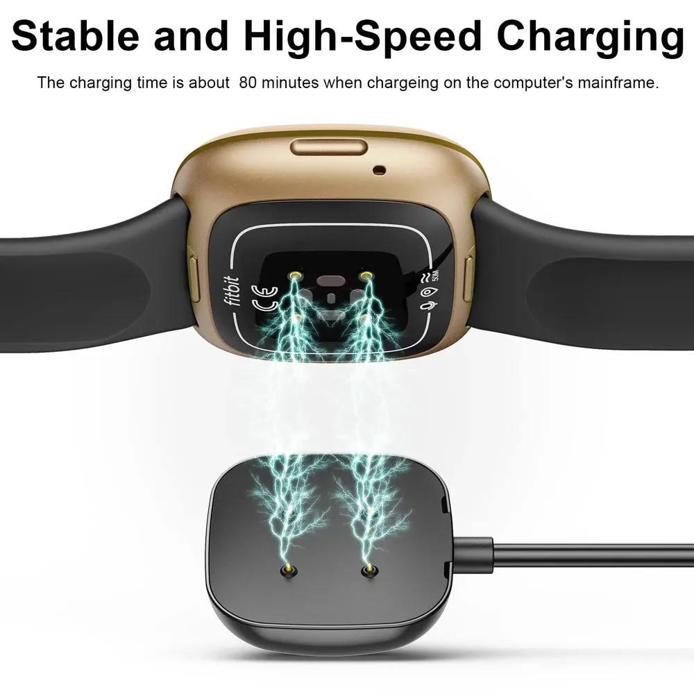 Chargeur magnétique portable pour Fitbit Versa 3/Sense