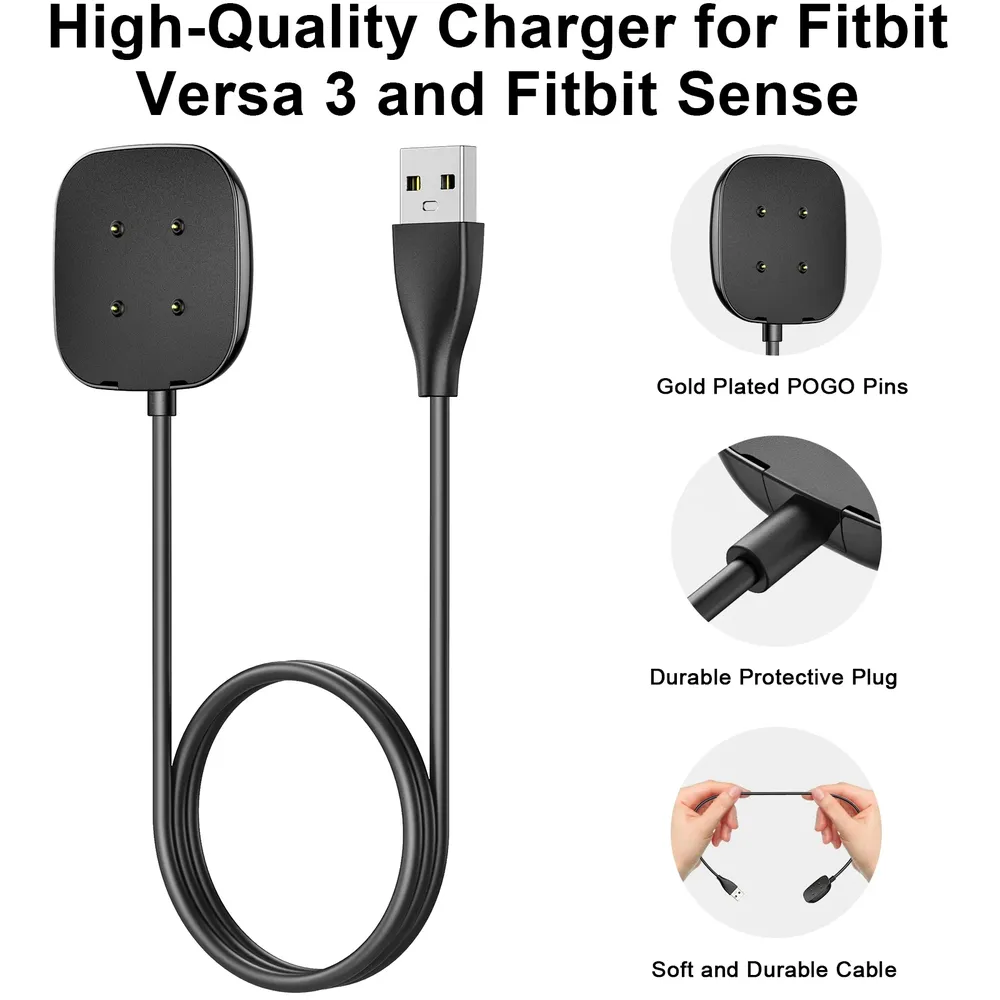 Chargeur magnétique portable pour Fitbit Versa 3/Sense