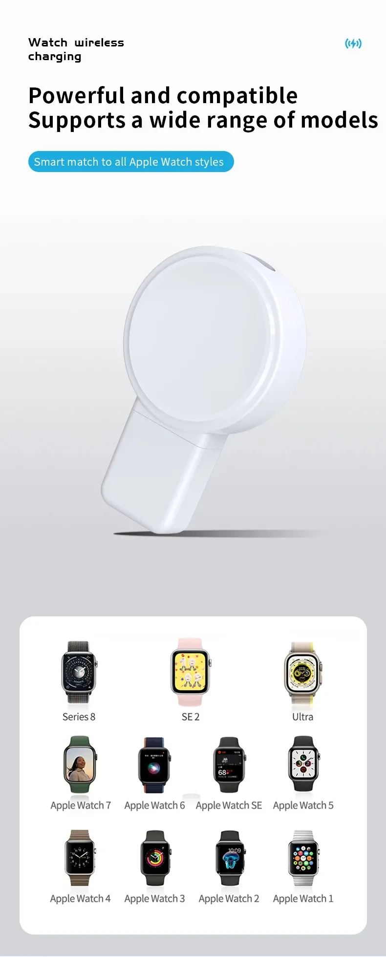 Chargeur magnétique USB C pour Apple Watch Series 1-11