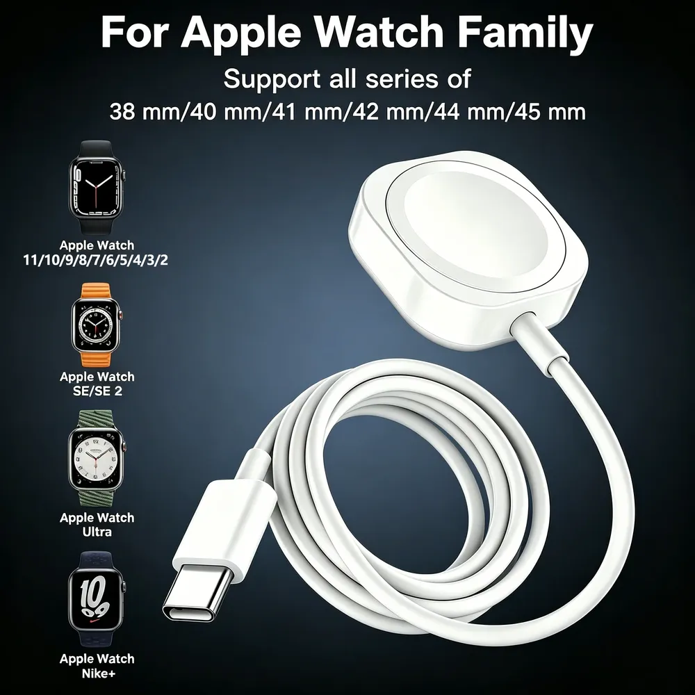 Chargeur magnétique USB Type-C pour Apple Watch Series