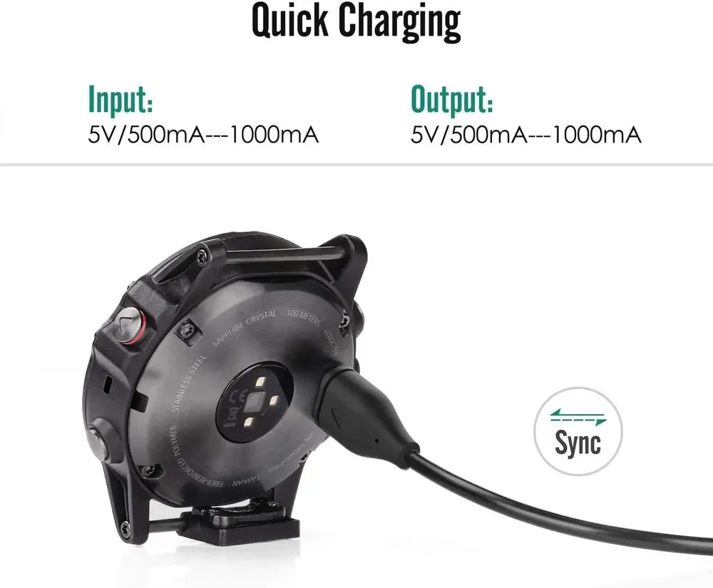 Chargeur USB-C pour Garmin Fenix 5 à 8 Pro