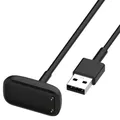 Chargeur USB pour Fitbit Charge 5/6 Luxe – Couleur noir