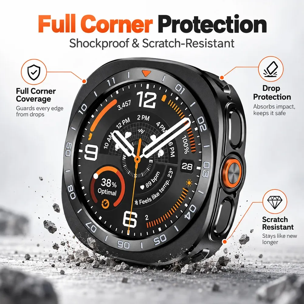 Coque métal pour Samsung Galaxy Watch Ultra 2 47 mm