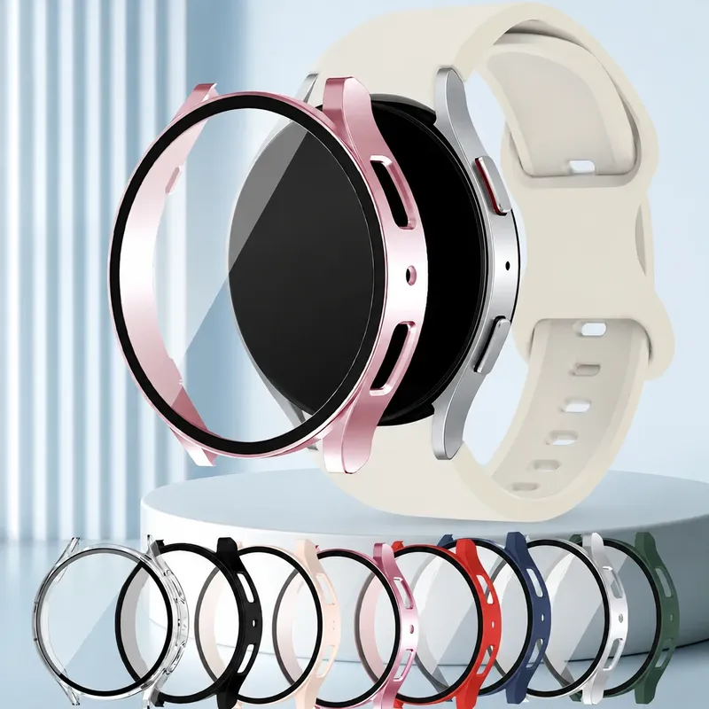 Coque protection PC verre trempé pour Samsung Galaxy Watch