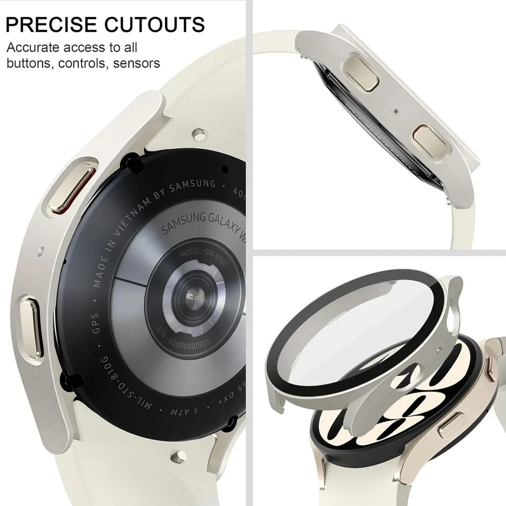 Coque protection PC verre trempé pour Samsung Galaxy Watch
