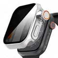 Coque + verre trempé pour Apple Watch Series 9/8/7/6/5/4 SE – Couleur Argent