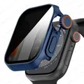 Coque + verre trempé pour Apple Watch Series 9/8/7/6/5/4 SE – Couleur Bleu
