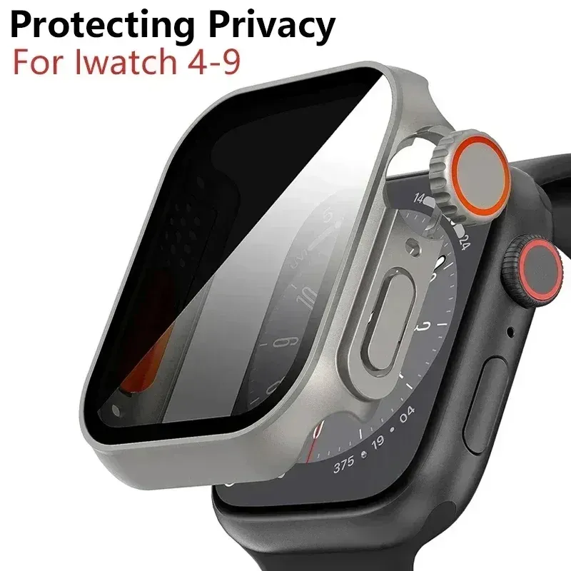 Coque + verre trempé pour Apple Watch Series 9/8/7/6/5/4 SE