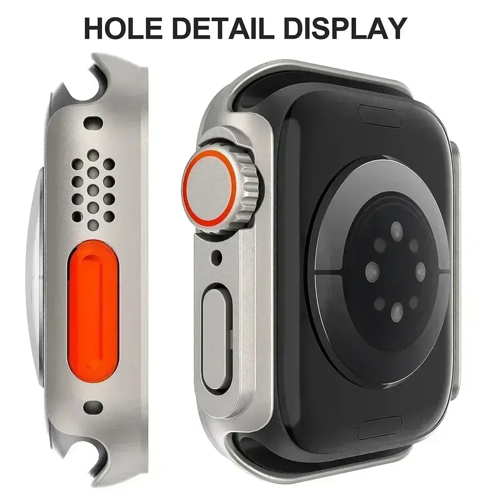Coque + verre trempé pour Apple Watch Series 9/8/7/6/5/4 SE