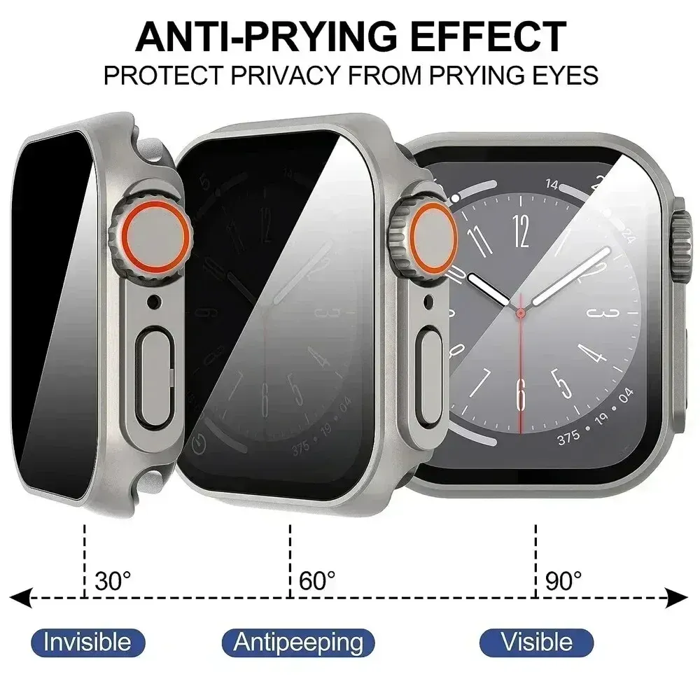 Coque + verre trempé pour Apple Watch Series 9/8/7/6/5/4 SE