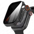 Coque + verre trempé pour Apple Watch Series 9/8/7/6/5/4 SE – Couleur noir