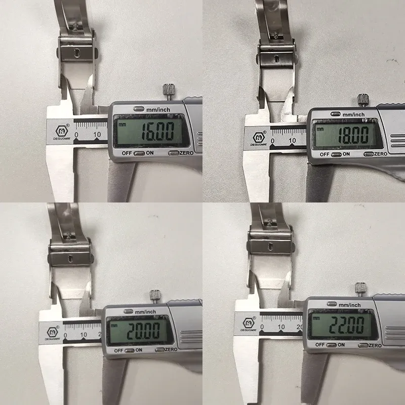 Fermoir de montre acier inoxydable 16 à 22 mm sécurité