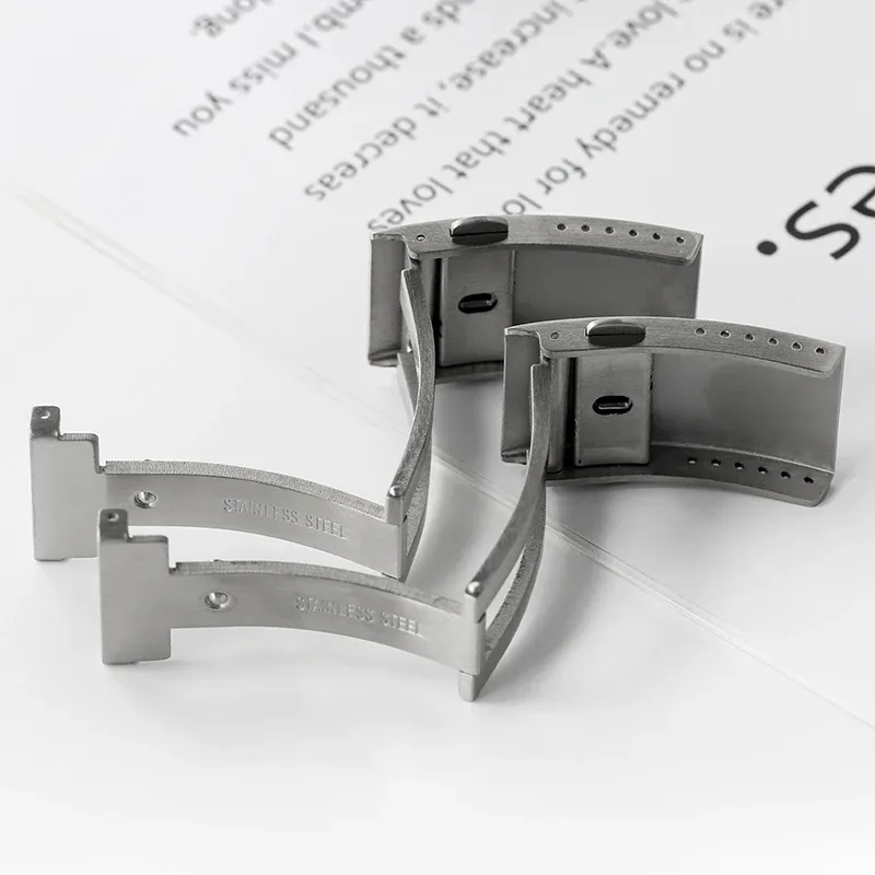 Fermoir de montre acier inoxydable 16 à 22 mm sécurité