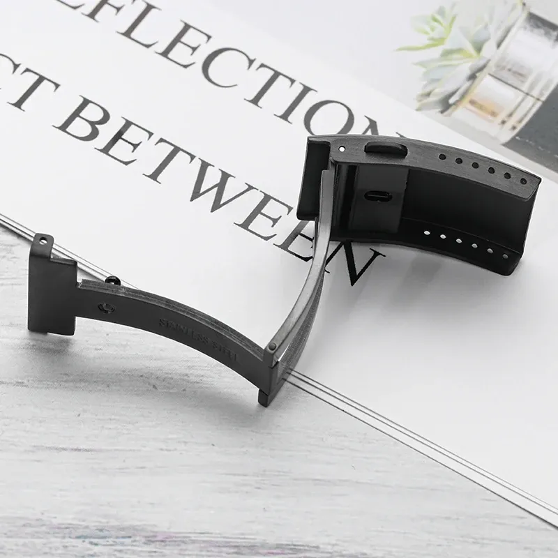 Fermoir de montre acier inoxydable 16 à 22 mm sécurité