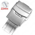 Fermoir de montre acier inoxydable 18 à 22 mm double pression – Couleur 20mm Silver