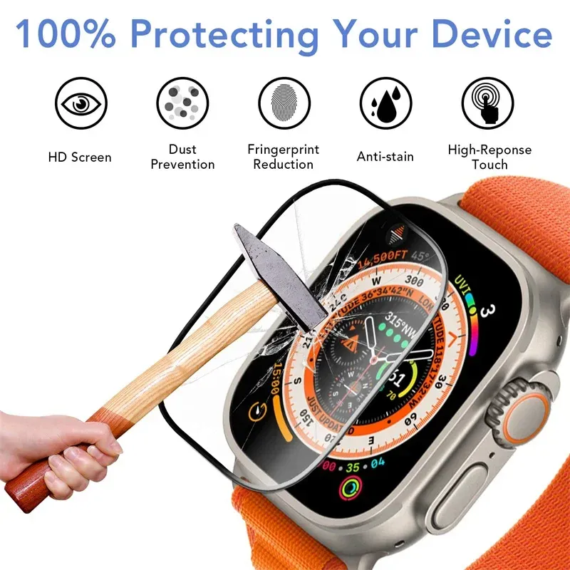 Film de protection écran incurvé pour Apple Watch 38 à 49 mm