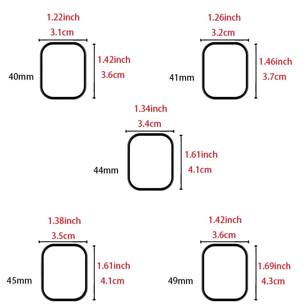 Film écran souple 9D pour Apple Watch 38 à 49 mm