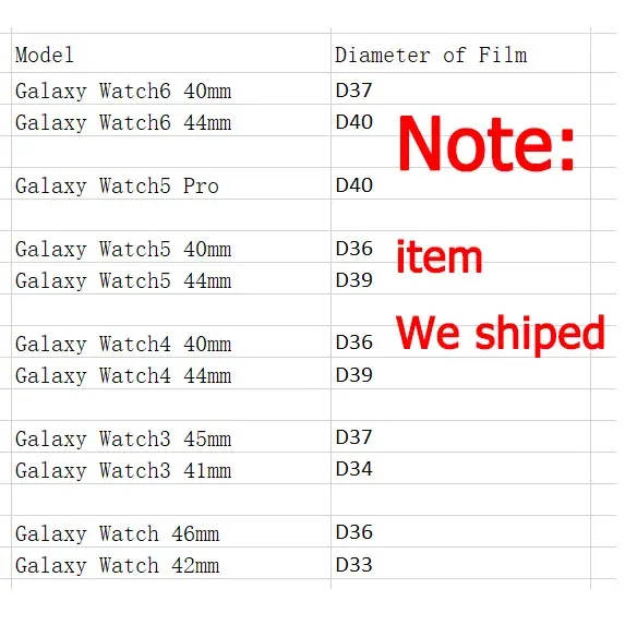 Films hydrogel pour Samsung Galaxy Watch 6/5/4