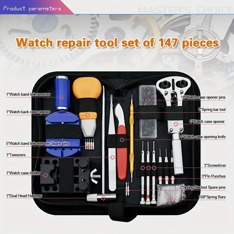 Kit réparation montre 147 pièces