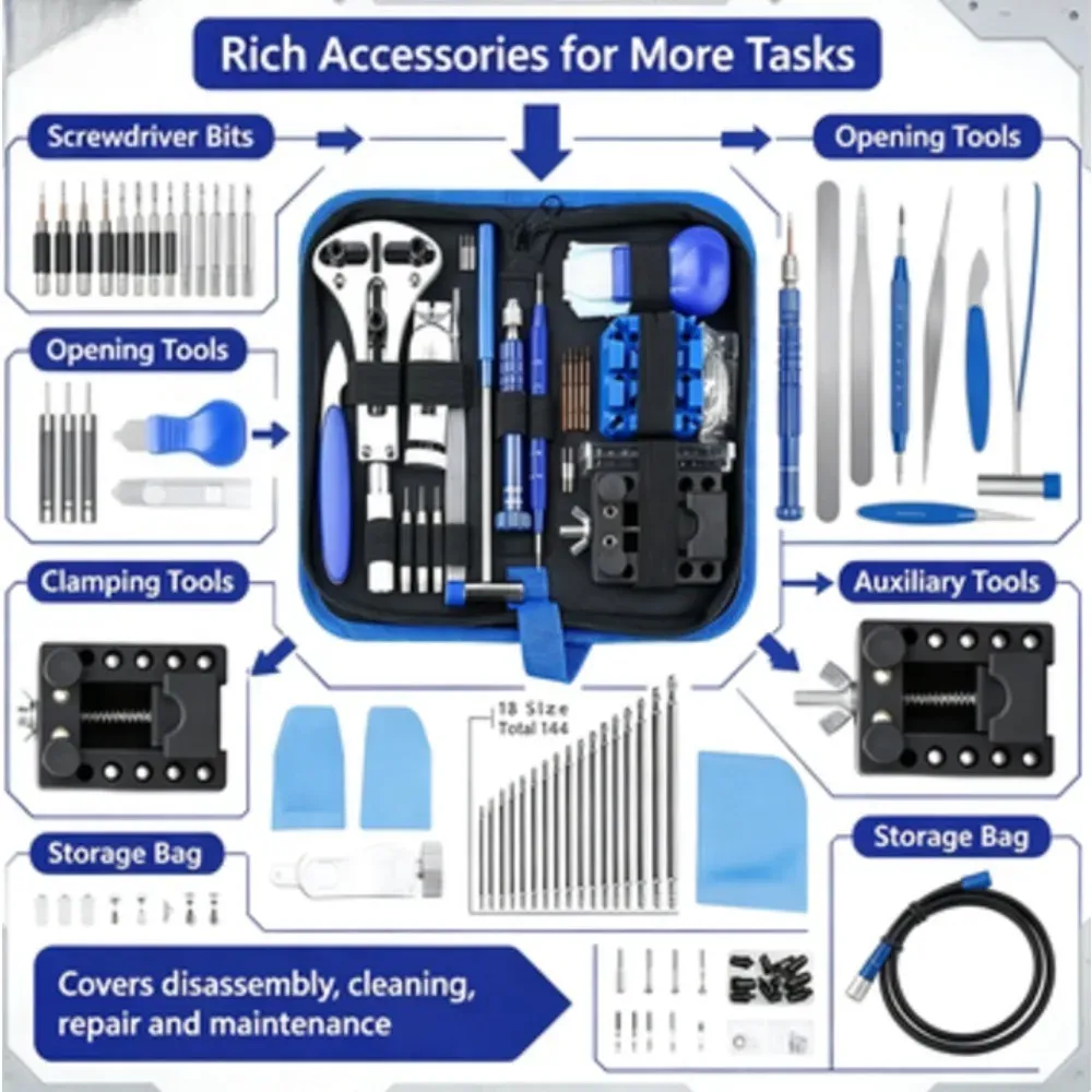 Kit réparation montre 185 pièces