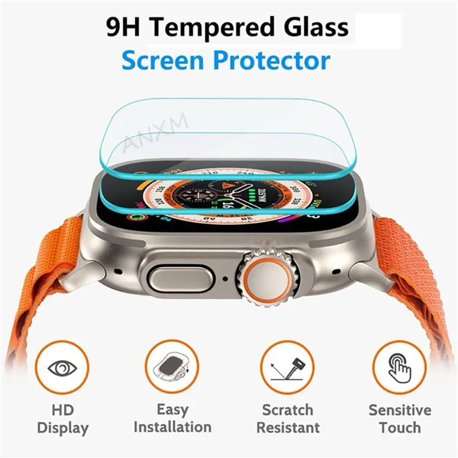 Lot de 2 films verre trempé pour Apple Watch Ultra 49mm