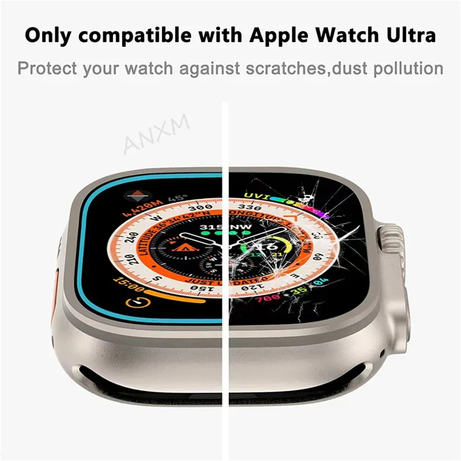 Lot de 2 films verre trempé pour Apple Watch Ultra 49mm