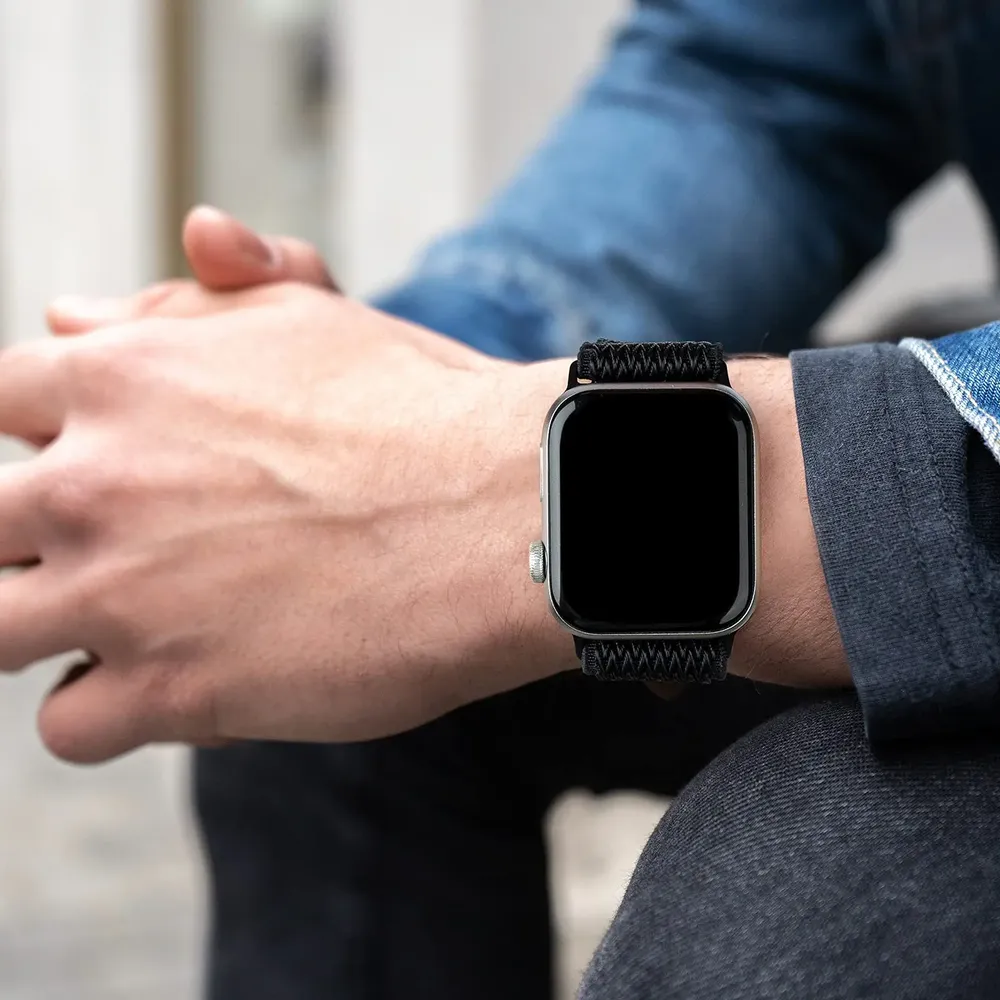 Lot de 3 bracelets nylon tressé 38 à 49 mm pour Apple Watch