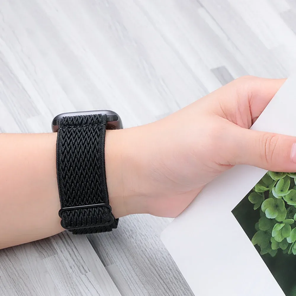 Lot de 3 bracelets nylon tressé 38 à 49 mm pour Apple Watch