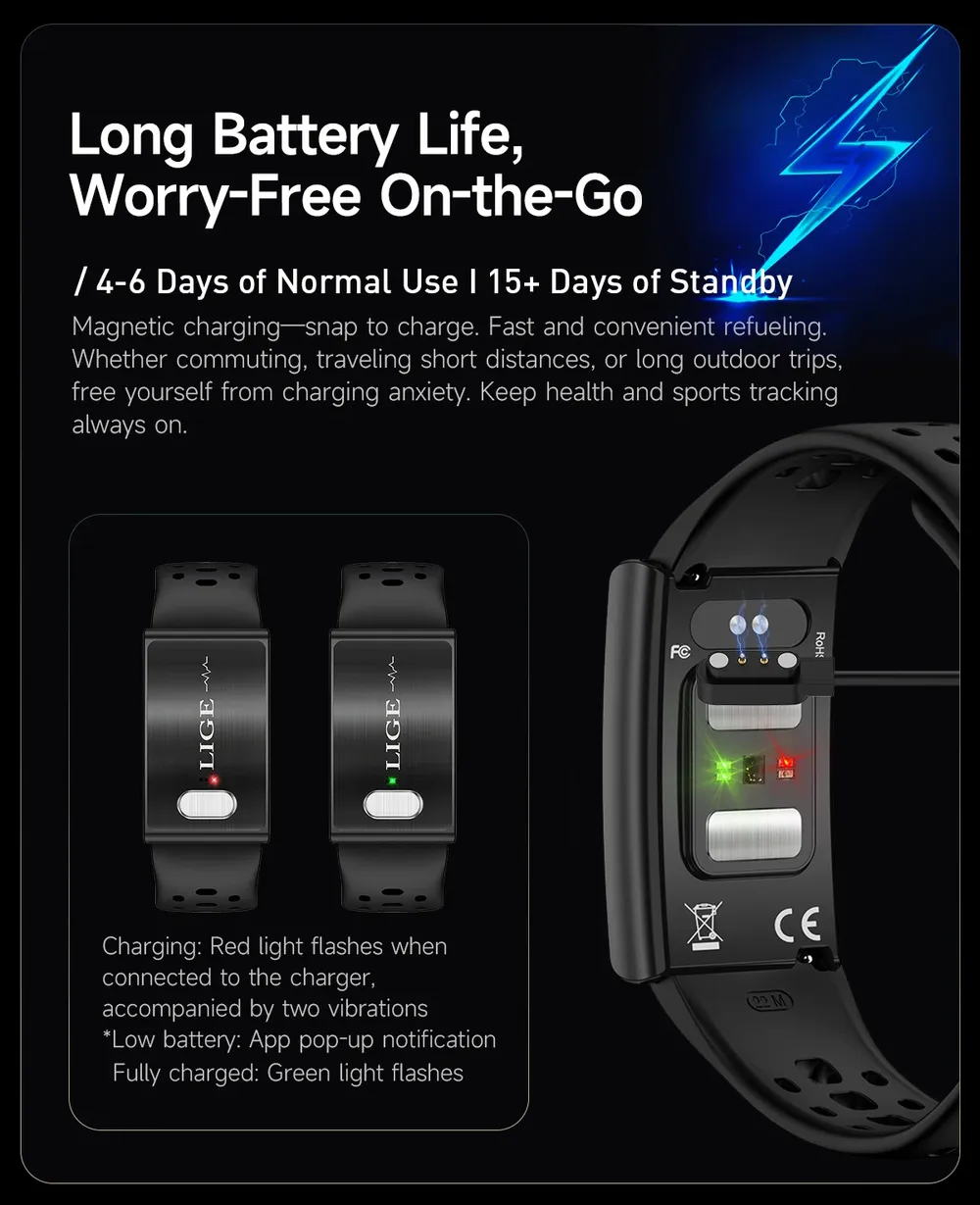 Montre connectée santé ECG PPG homme femme