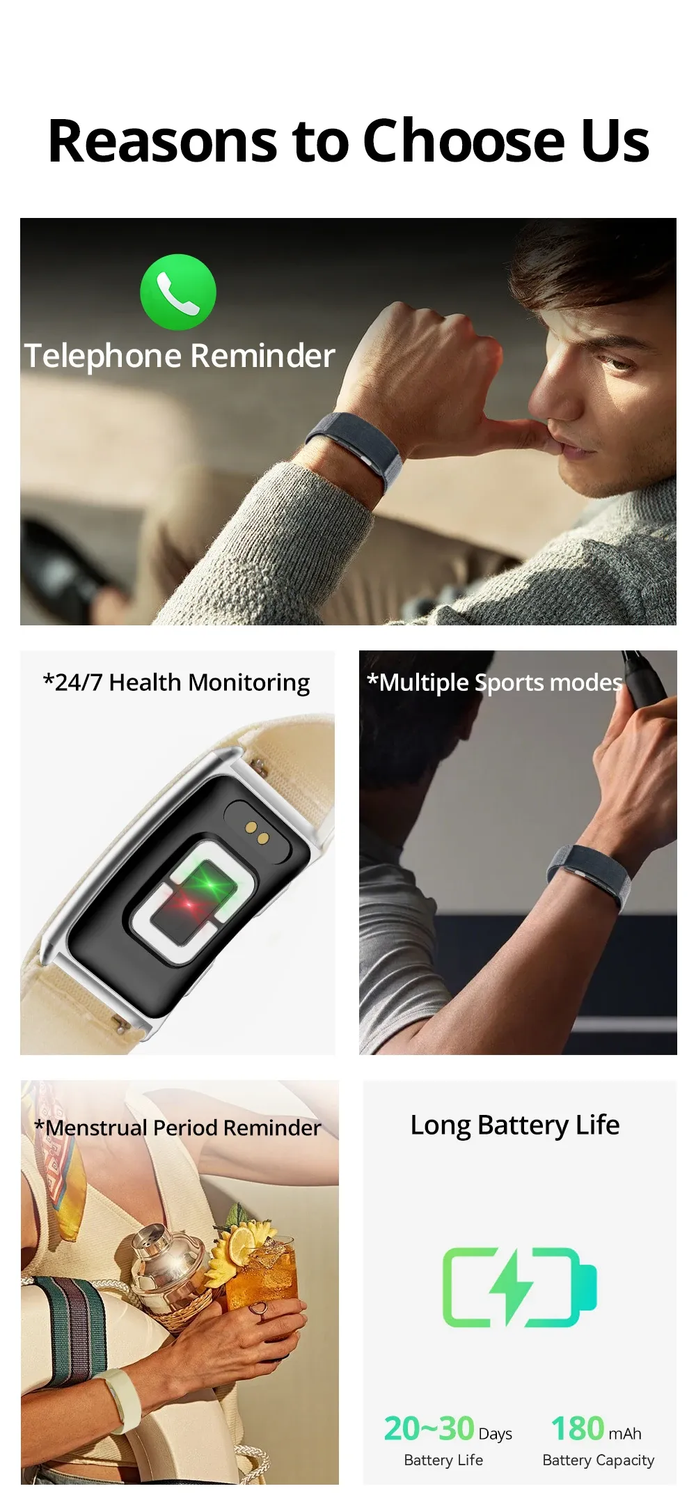 Montre connectée santé ECG sans écran