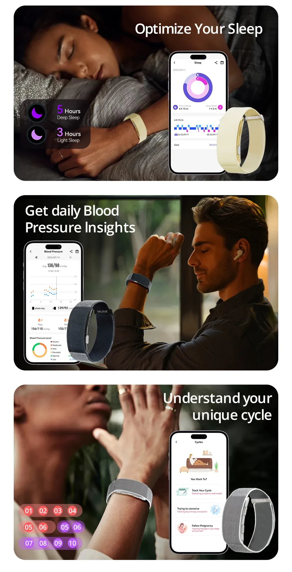 Montre connectée santé ECG sans écran