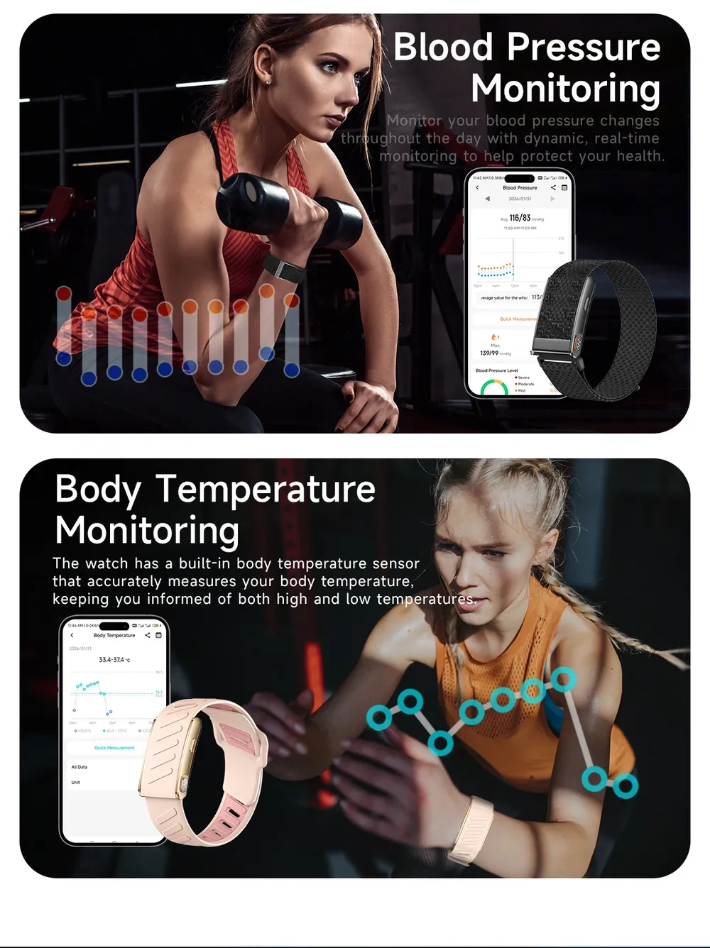 Montre connectée santé ECG tension artérielle