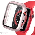 Protection écran et boîtier pour Apple Watch 38 à 45 mm – Couleur rose pink16