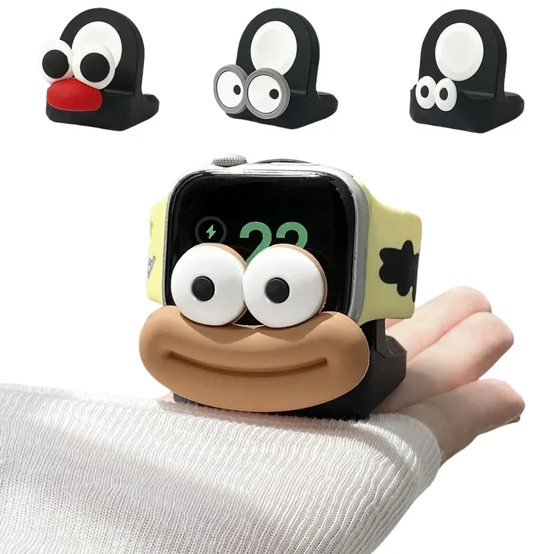 Support chargeur silicone mignon pour Apple Watch toutes séries