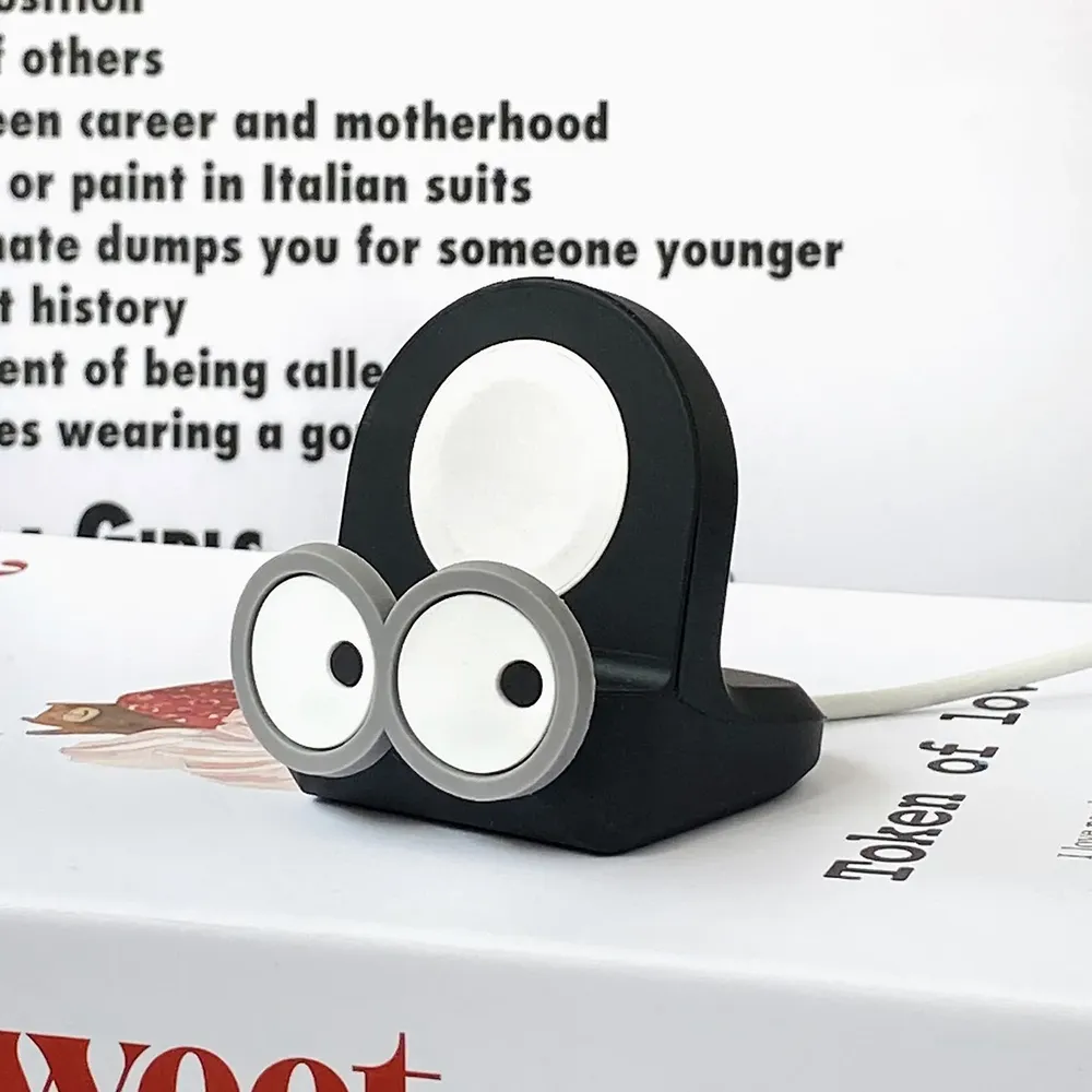 Support chargeur silicone mignon pour Apple Watch toutes séries