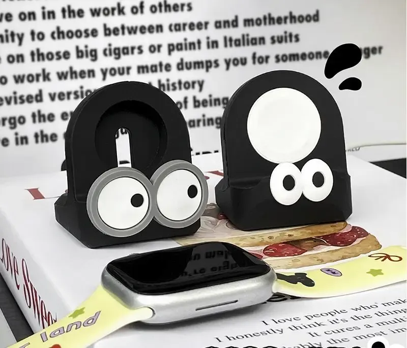 Support chargeur silicone mignon pour Apple Watch toutes séries
