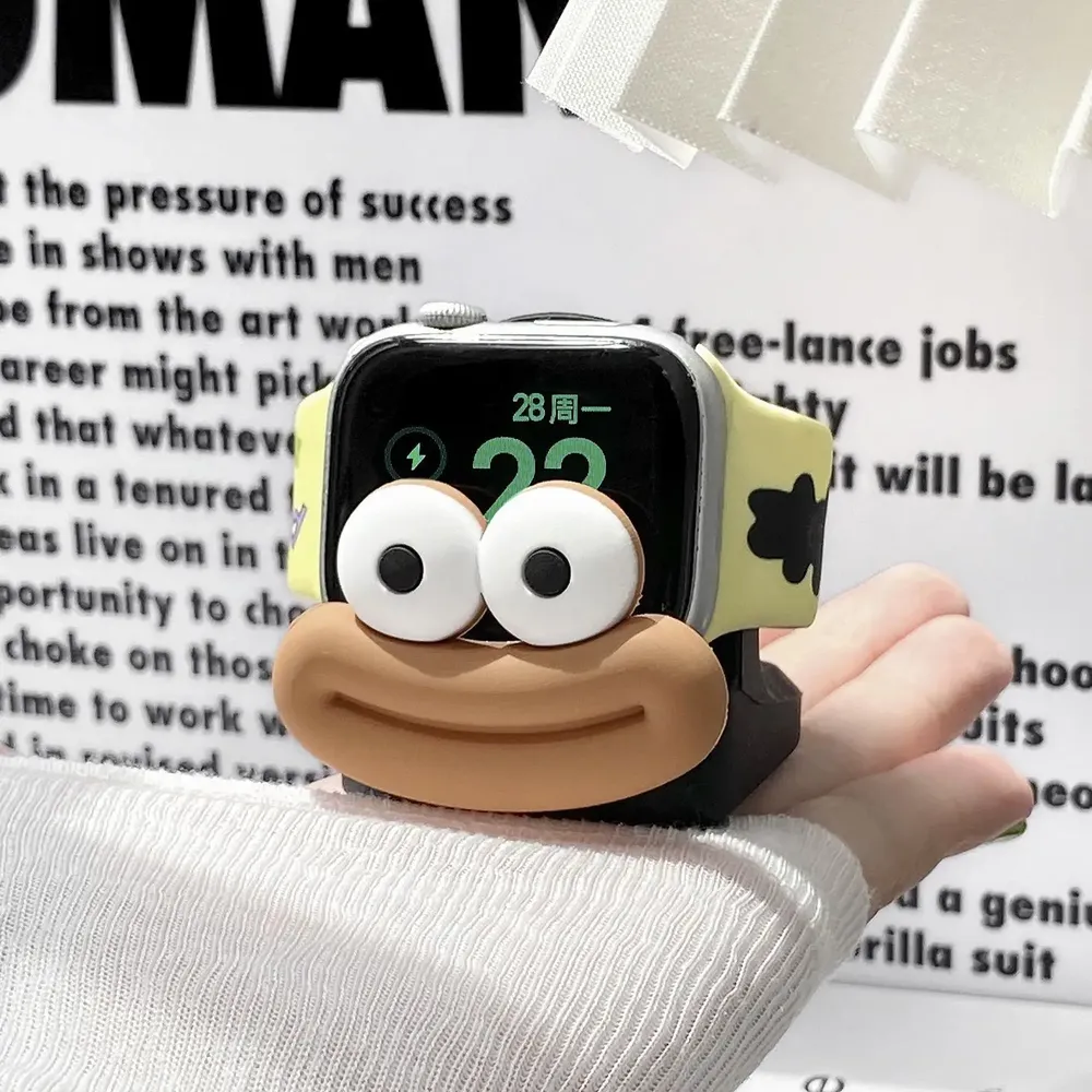 Support chargeur silicone mignon pour Apple Watch toutes séries