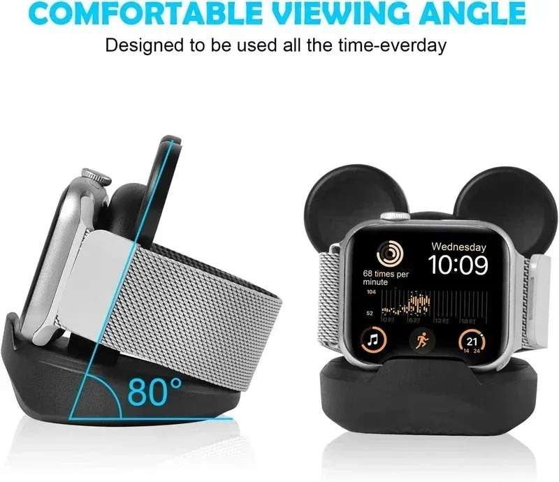 Support chargeur silicone pour Apple Watch 1-11 SE