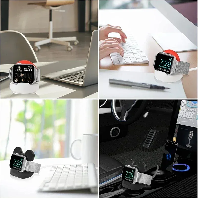 Support chargeur silicone pour Apple Watch 1-11 SE