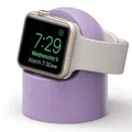 Support chargeur silicone pour Apple Watch toutes séries – Couleur Lavender