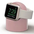 Support chargeur silicone pour Apple Watch toutes séries – Couleur pink