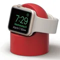 Support chargeur silicone pour Apple Watch toutes séries – Couleur red