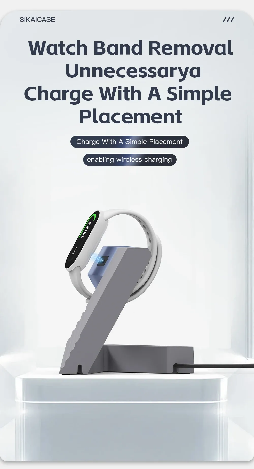 Support chargeur USB pour Xiaomi Band 8-10