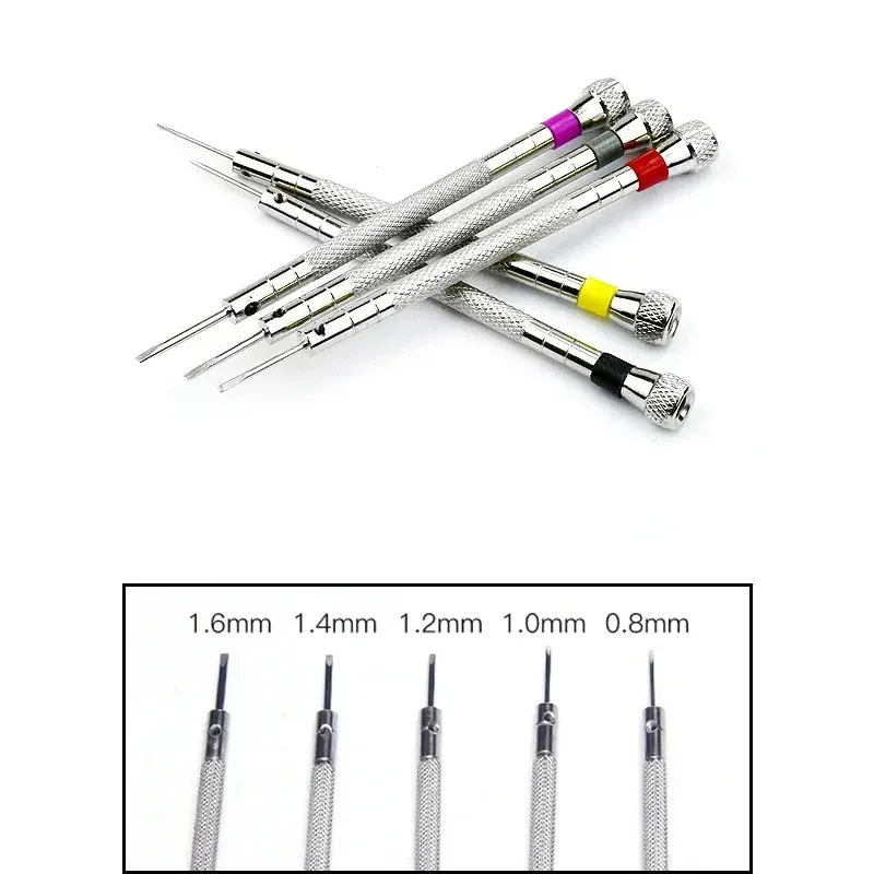 Tournevis acier 0,8 à 1,6 mm pour réparation montre