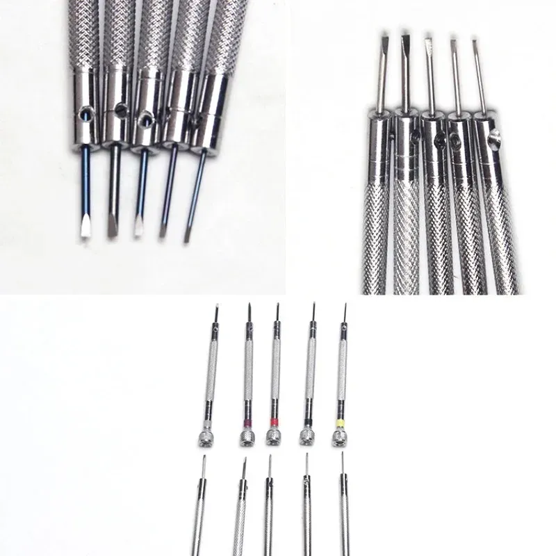 Tournevis acier 0,8 à 1,6 mm pour réparation montre