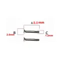 Tournevis H et U pour boucle bracelet montre – Couleur 8.0mm-2pcs